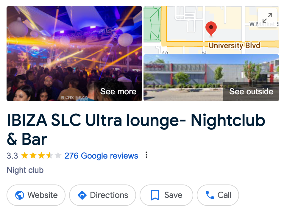 Ibiza Ultra Lounge Google