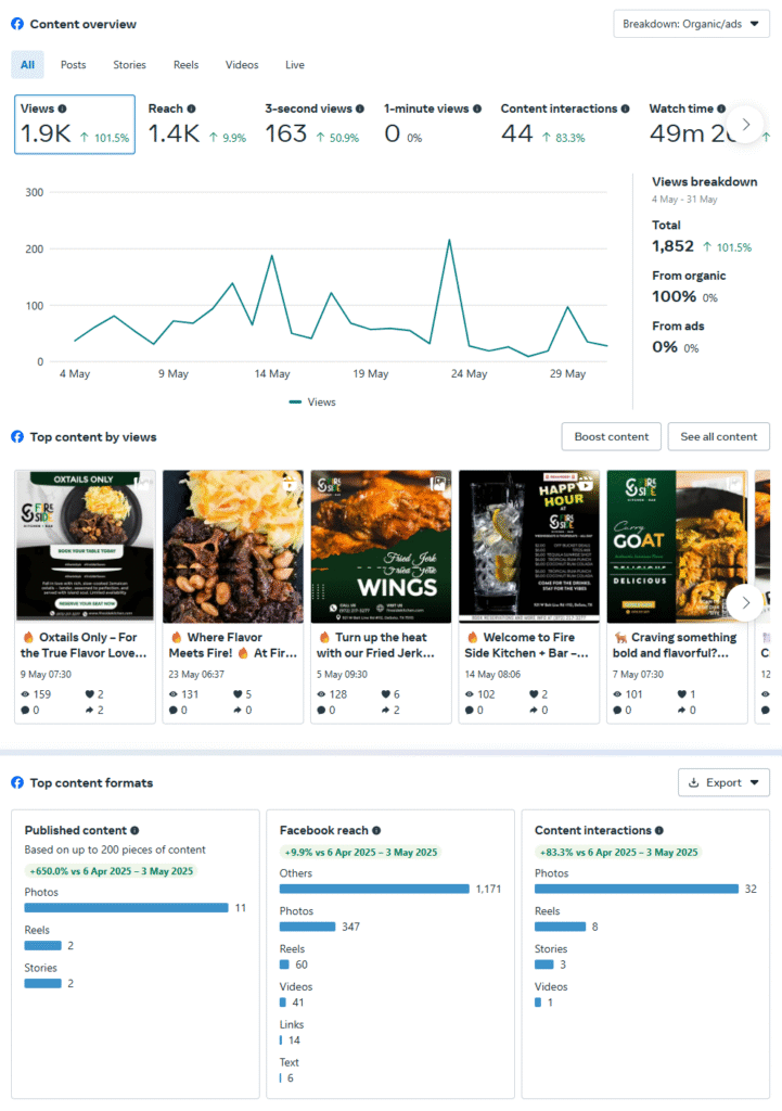 Overall Meta Insights-Social Media Marketing